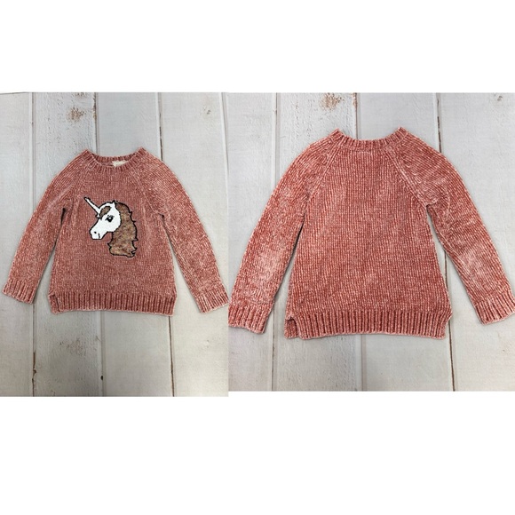 Btween Unicorn Sequin Velour Knit Sweater SIZE 8 - Picture 17 of 17